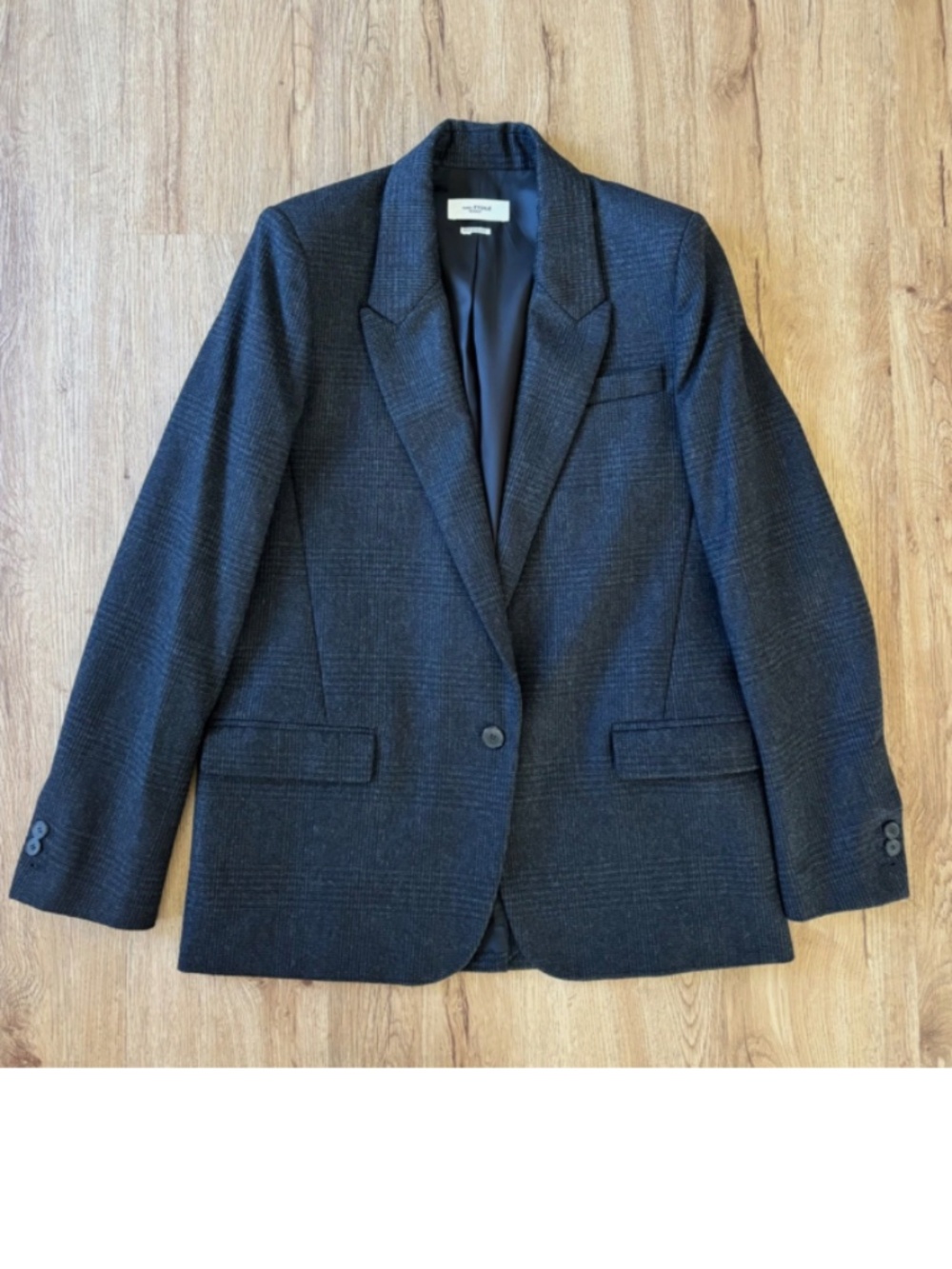 ★Org.$660 Isabel Marant Étoile Wool Charlyne Plaid Blazer FR40★